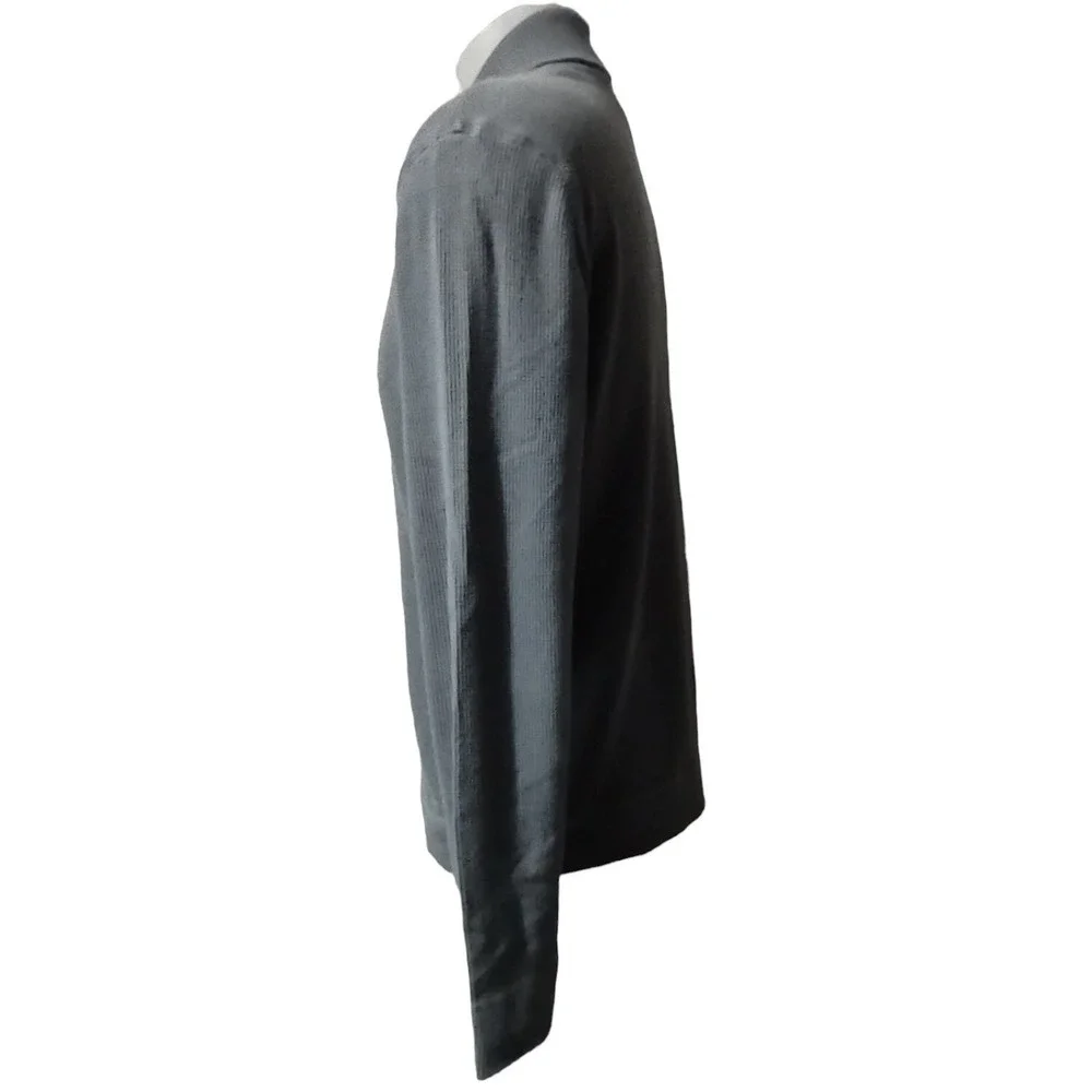 Banana Republic Sweater Men's Size Medium Gray Mock Neck Turn Down Long Sleeve